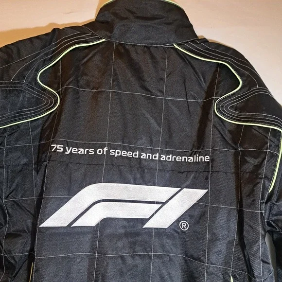 Men PUMA F1‎ Racing Full Zip Jacket Black Casual Athletic Sweater 631639 01 Sz L
